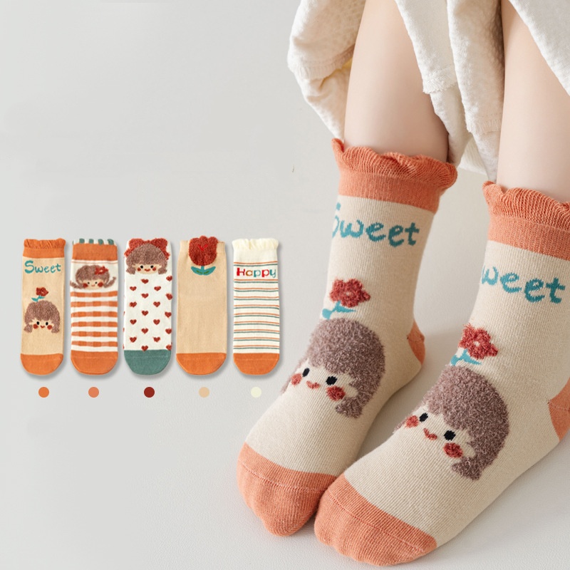 Pipe Bending Spring - 5 Pairs Child Socks For Grils