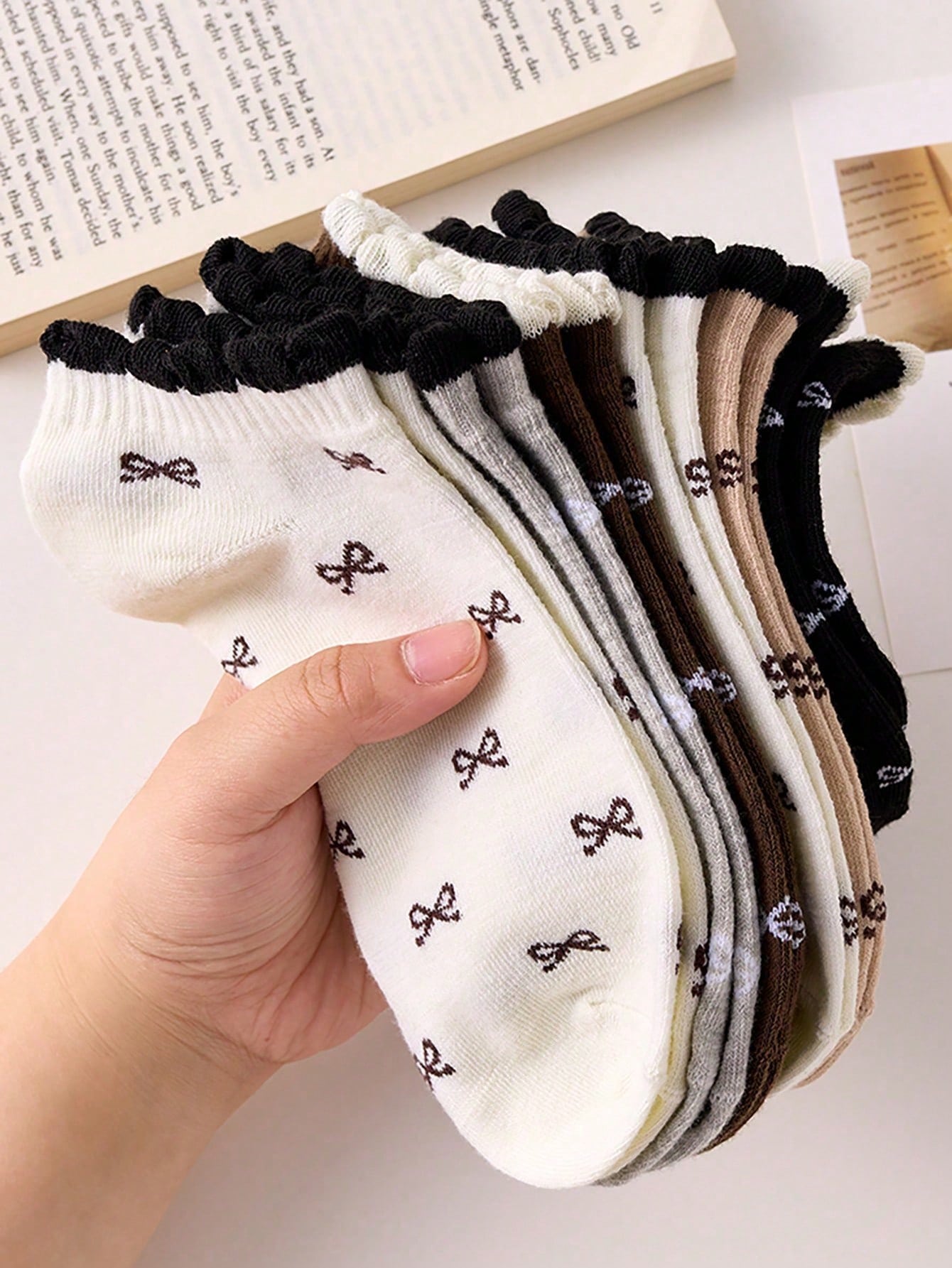 5 Pairs Women's Floral Bow Pri - огляд і ціна Pipe Bending Spring