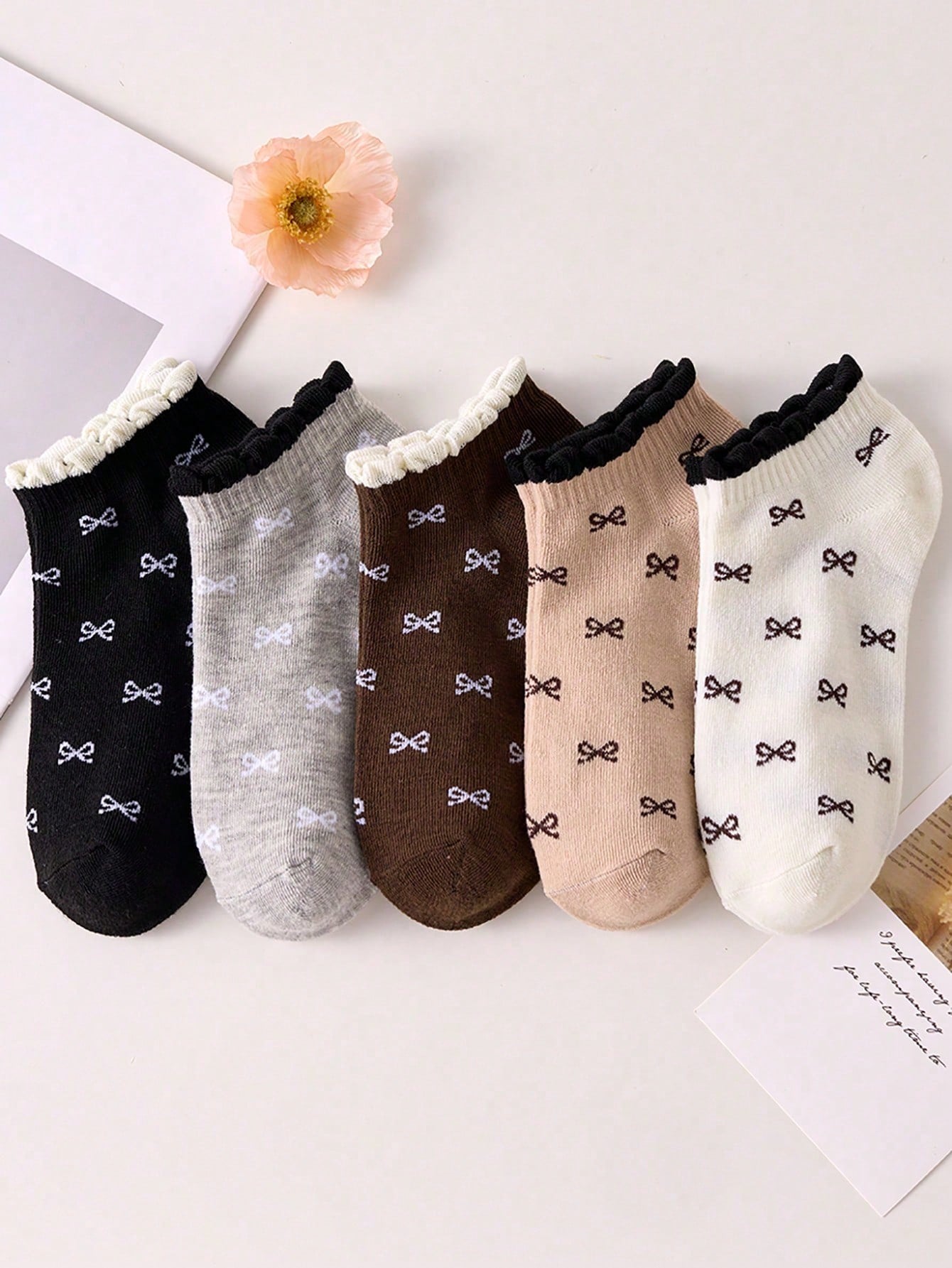5 Pairs Women's Floral Bow Pri - огляд і ціна Pipe Bending Spring