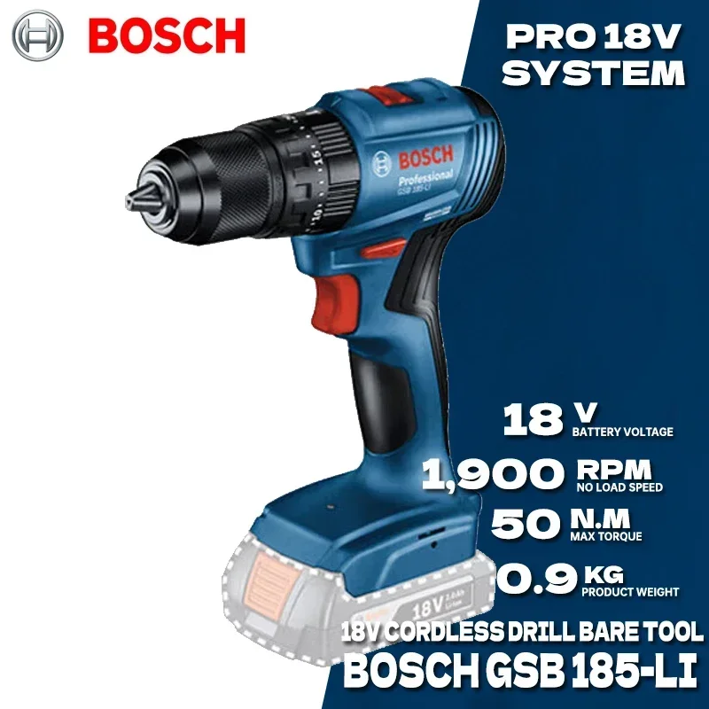 BOSCH GSB 185-LI Brushless Cor - огляд і ціна Bosch Drill Gsb 18V