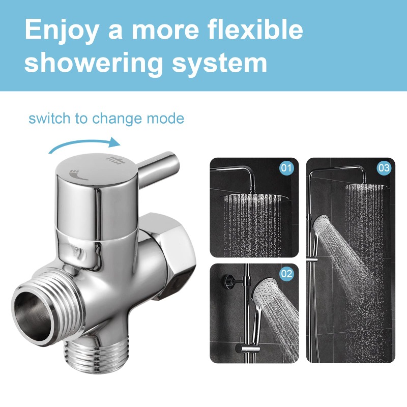 Brass Metal 3 Way Shower Head  - огляд і ціна Shower Valve Cartridge