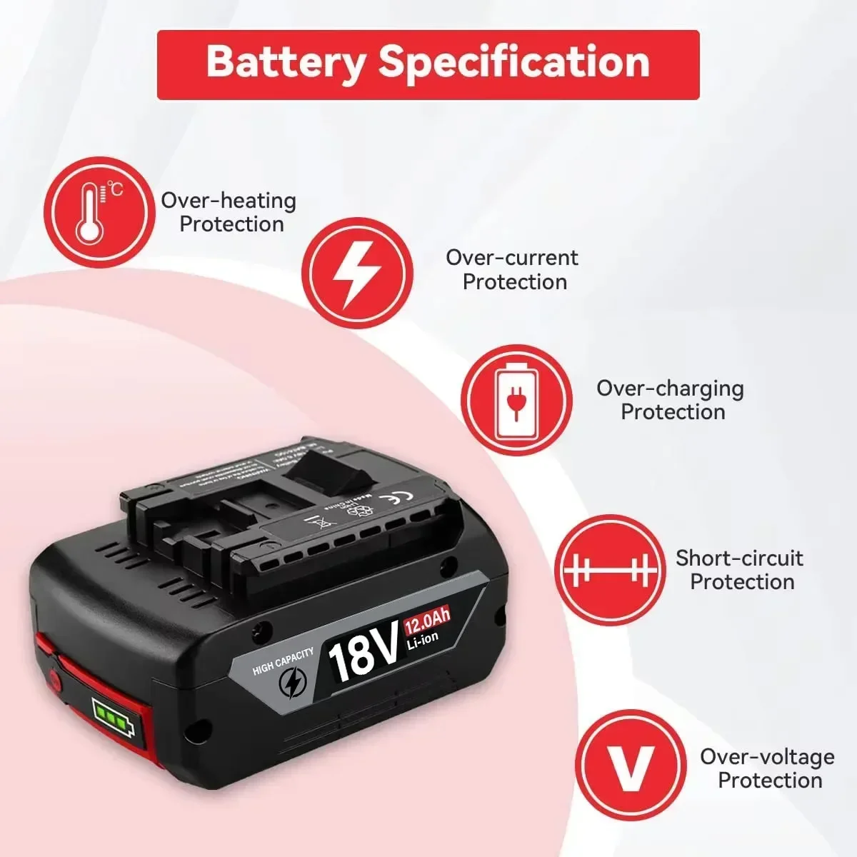 Original 18V Battery 8.0/10.0/ - огляд і ціна Bosch Drill Gsb 18V